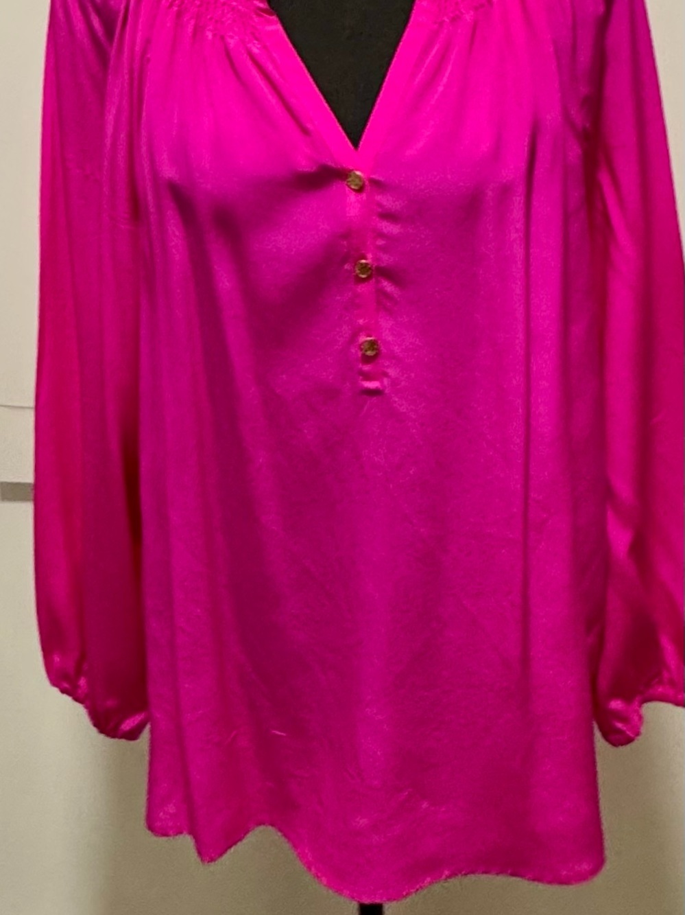 Lilly Pulitzer Elsa Long Sleeve Tunic Top in Fuchsia Pink
